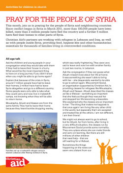 Pray for the people of Syria