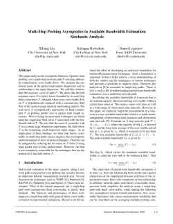 Multi-Hop Probing Asymptotics in Available Bandwidth