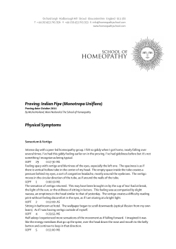 Proving: Indian Pipe (Monotropa Uniflora) Physical Symptoms