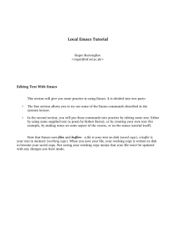 Local Emacs Tutorial