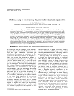 Modeling slump of concrete using the group method data handling