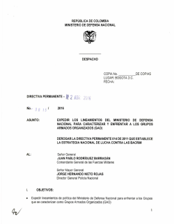 COPIA No. DE COPIAS LUGAR: BOGOTA D.C. FECHA: Se&ntilde;or