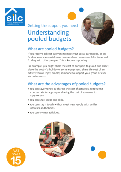 Understanding pooled budgets - Surrey Independent Living Council