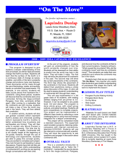 On The Move - Polk County Schools