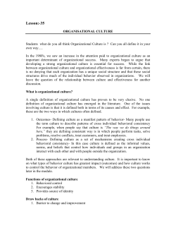 organisational culture - Management Consulting Courses