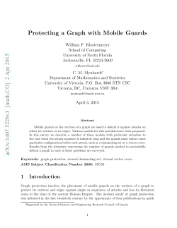Protecting a Graph with Mobile Guards