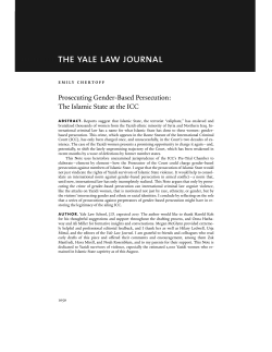 Prosecuting Gender-Based Persecution: The Islamic State at the ICC