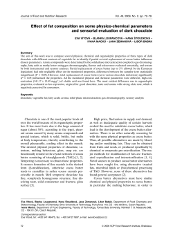 Effect of fat composition on some physico