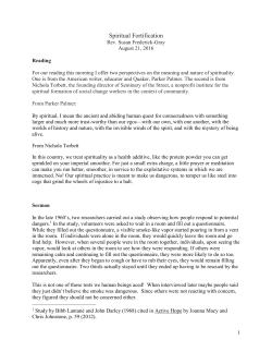 Spiritual Fortification