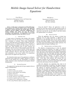 Mobile Image-based Solver for Handwritten Equations