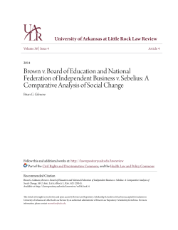 Brown v. Board of Education and National Federation of