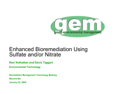 Enhanced Bioremediation Using Sulfate and/or