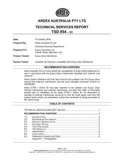 TSD 054v2 Adhesive for Equis Dexx Membrane