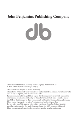 Overt and covert contrast in L2 phonology