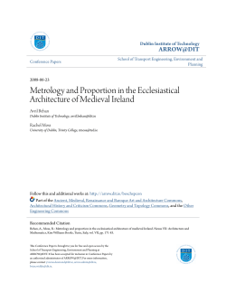 Metrology and Proportion in the Ecclesiastical