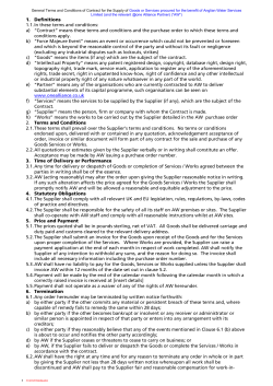 1. Definitions 1.1. In these terms and conditions: a) &ldquo;Contract&ldquo; means