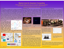 Barium Ions for Quantum Computing