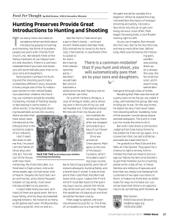 Hunting Preserves Provide Great Introductions to Hunting and