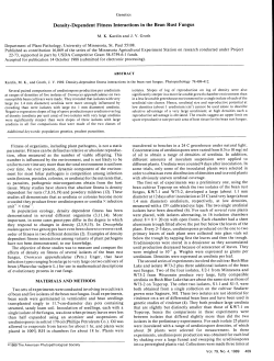 Density-Dependent Fitness Interactions in the Bean Rust Fungus