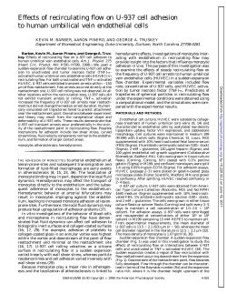 Effects of recirculating flow on U