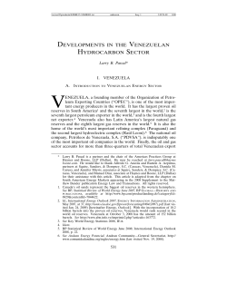 developments in the venezuelan hydrocarbon sector