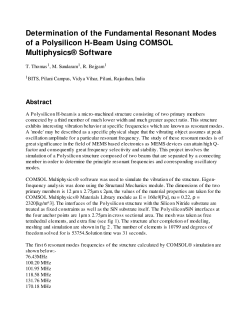 Determination of the Fundamental Resonant Modes of a Polysilicon