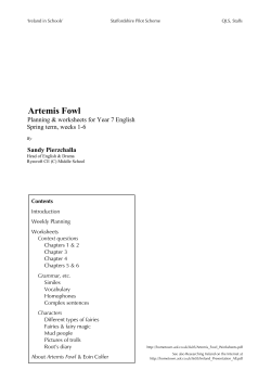 Artemis Fowl - Ireland in Schools