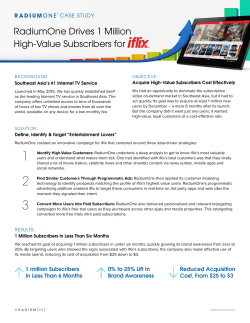 RadiumOne Drives 1 Million High