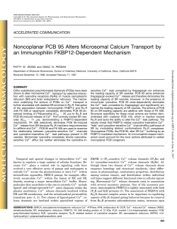 Noncoplanar PCB 95 Alters Microsomal Calcium Transport by an