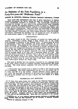 An Estimate of the Fish Populations in a Forty