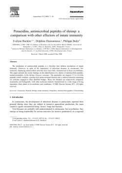 Penaeidins, antimicrobial peptides of shrimp: a comparison with