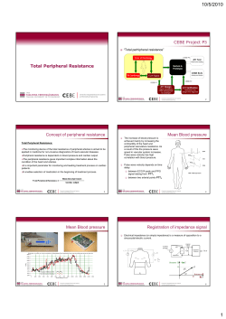 Total Peripheral Resistance CEBE Project P3 Concept of peripheral