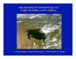 Solar Effects on Rainfall at Lake Victoria, East Africa