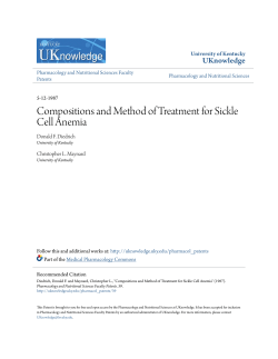 Compositions and Method of Treatment for Sickle Cell Anemia