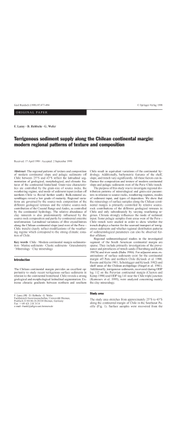 Terrigenous sediment supply along the Chilean continental margin