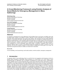 A Crowd Monitoring Framework using Emotion Analysis of Social