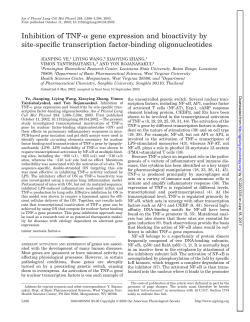 Inhibition of TNF-gene expression and bioactivity by site