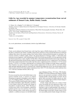 Little Ice Age recorded in summer temperature