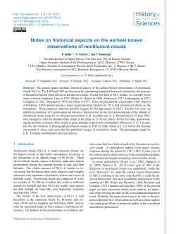 Historyof Sciences - History of Geo