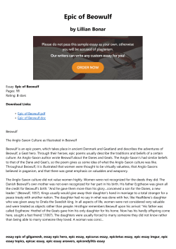 Epic of Beowulf - carlaspacher.com