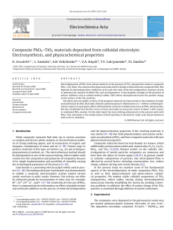 Electrochimica Acta Composite PbO2&ndash;TiO2 materials