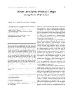 Climate-driven spatial dynamics of plague among prairie dog colonies