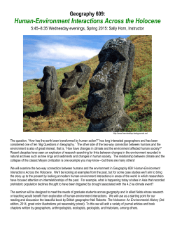 GEOG 609 - Human-Environment Interactions Across the Holocene