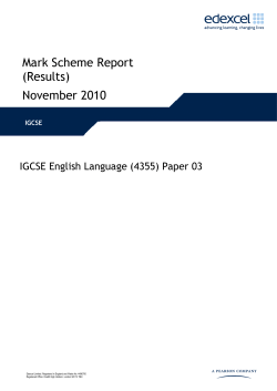 Mark scheme - Paper 3 - November 2010