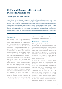 CCPs and Banks - Reserve Bank of Australia