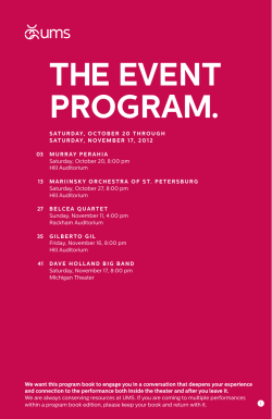 the event program. - University Musical Society