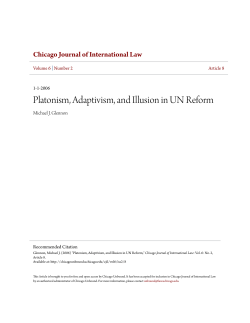 Platonism, Adaptivism, and Illusion in UN Reform