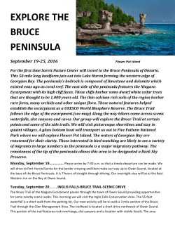 explore the bruce peninsula