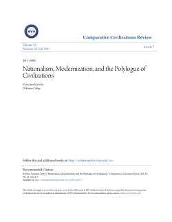 Nationalism, Modernization, and the Polylogue of Civilizations