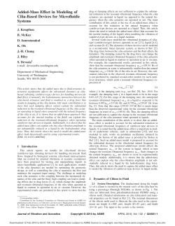 Added-Mass Effect in Modeling of Cilia